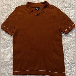 Express short sleeve polo sweater
